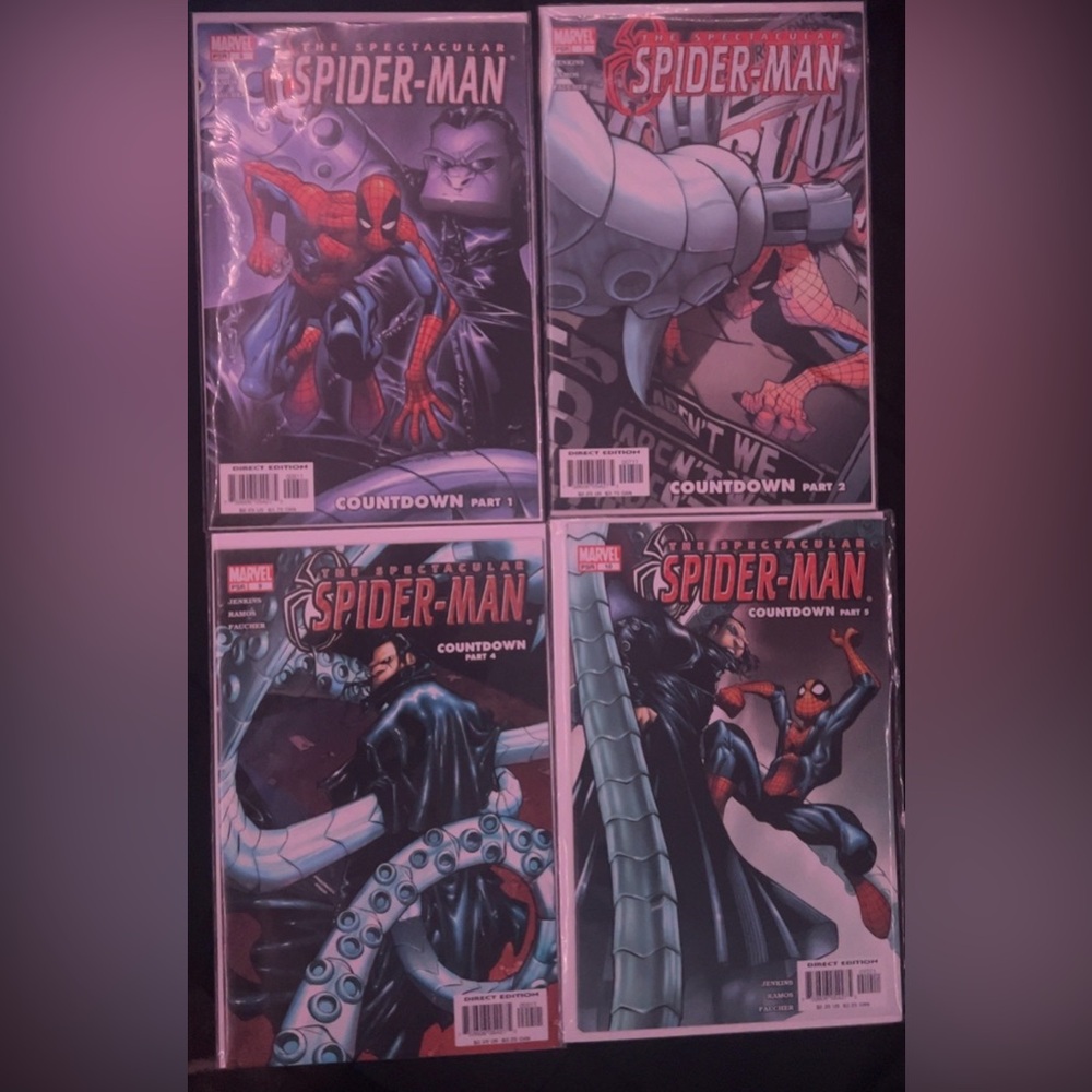 Spectacular Spider-Man Showdown Comic Lot – Parts 1, 2, 4, 5 – Marvel 4-Pack